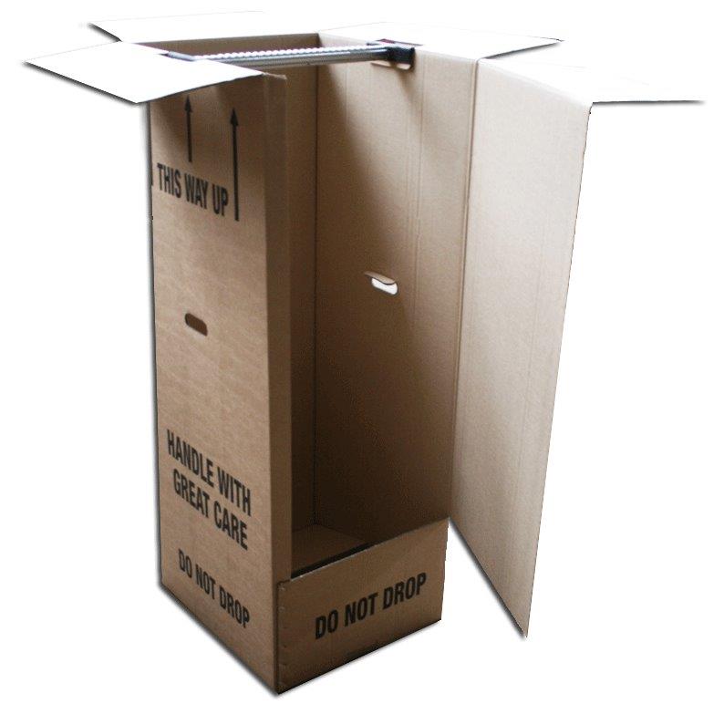 Cardboard wardrobe box available from Loads4Less