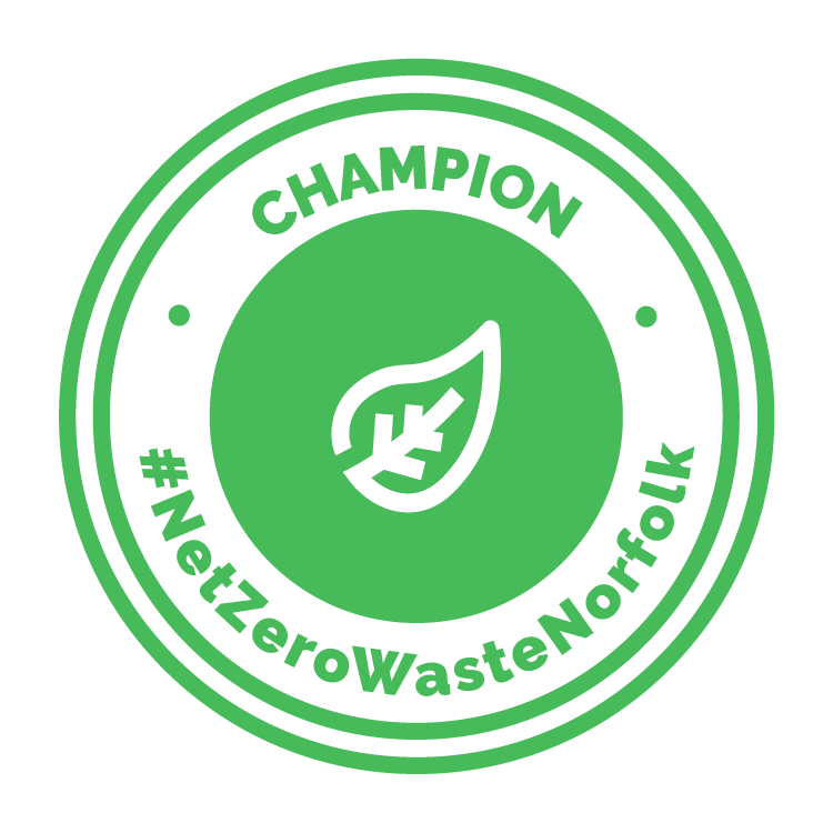 Eco-Friendly Office Clearance Services net zero waste champion logo